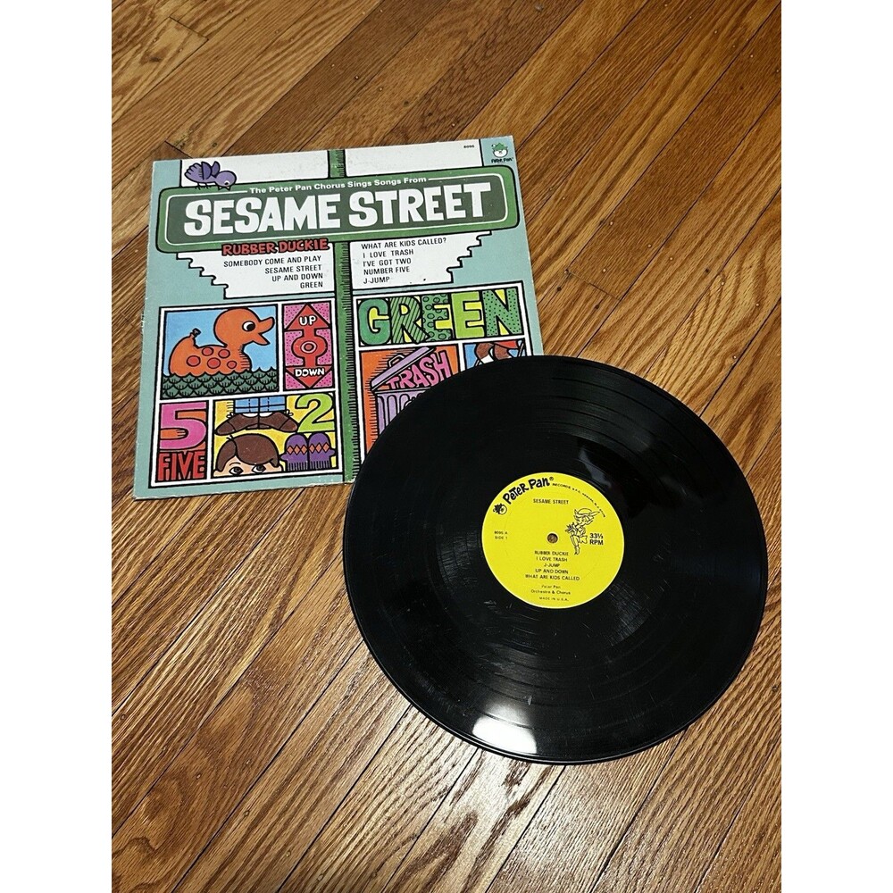 VTG The Peter Pan Chorus - Songs From Sesame Street Rubber Duckie LP 12" Vinyl
